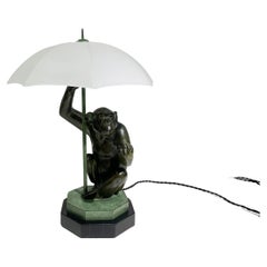 „Pluie“ Tischlampe/Skulptur von Max Le Verrier, signiert „Le Verrier“