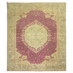 Plum Color Early 20th Century Antique Turkish Ghiordes Rug