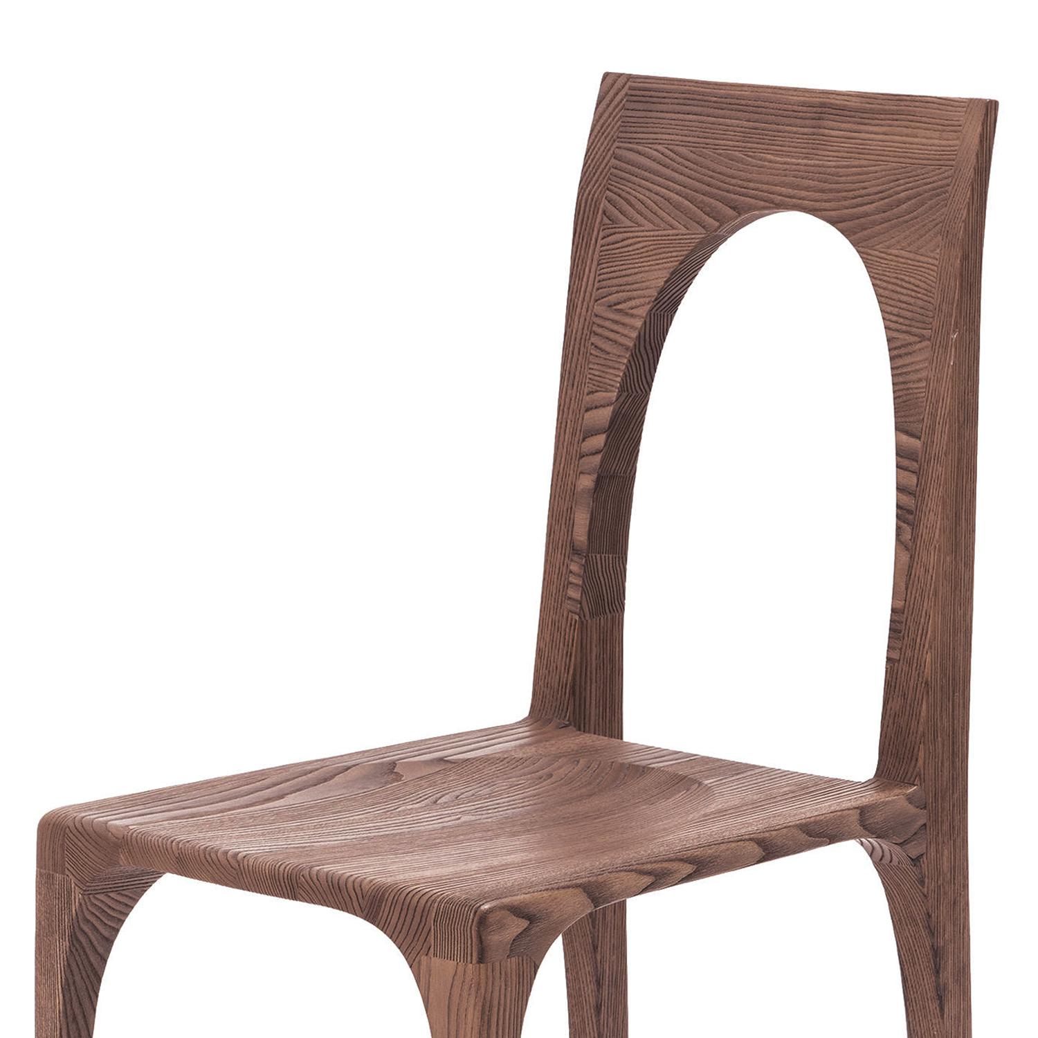 Hand-Crafted Plum Dining Chair For Sale