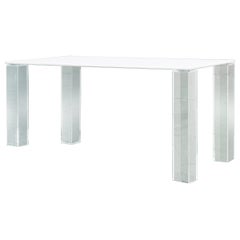 Plum, Glass and Plexiglass Table, Contemporary Design by Raoul Gilioli