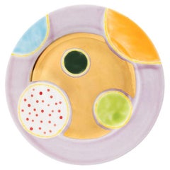 Plum Gold Dessert Rim Plate