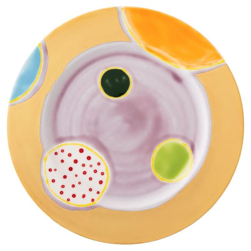 Plum Gold Dinner Rim Plate