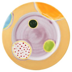 Plum Gold Dinner Rim Plate