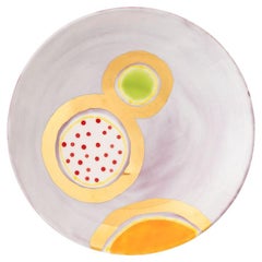 Plum Gold Soup Coupe Plate