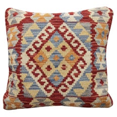 Plum Kilim Cushion Cover Traditional New Wool Scatter Pillow