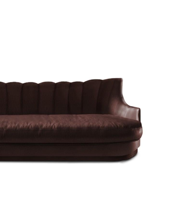 plum leather sofa