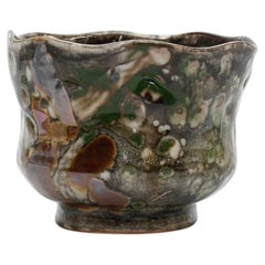 Plum Tree Pottery Decorative Tea Bowl by John P. Glick