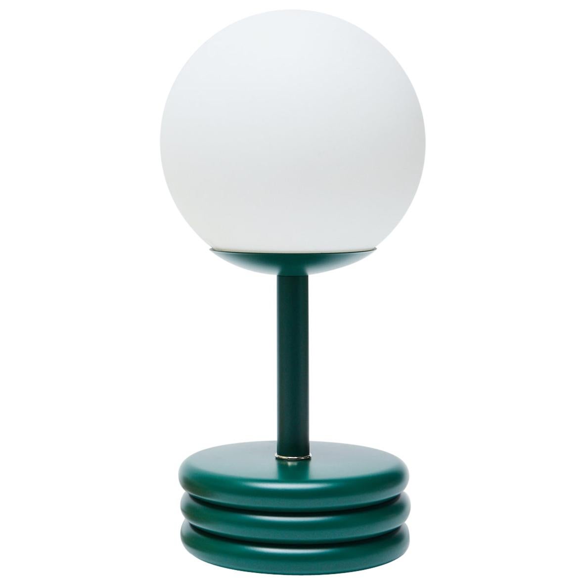Pluma Table Lamp in Future Green Lacquer, Small by Steven Bukowski
