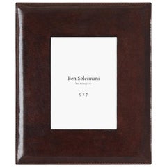 Ben Soleimani Pluma Leather Picture Frame - Chocolate 5" x 7"