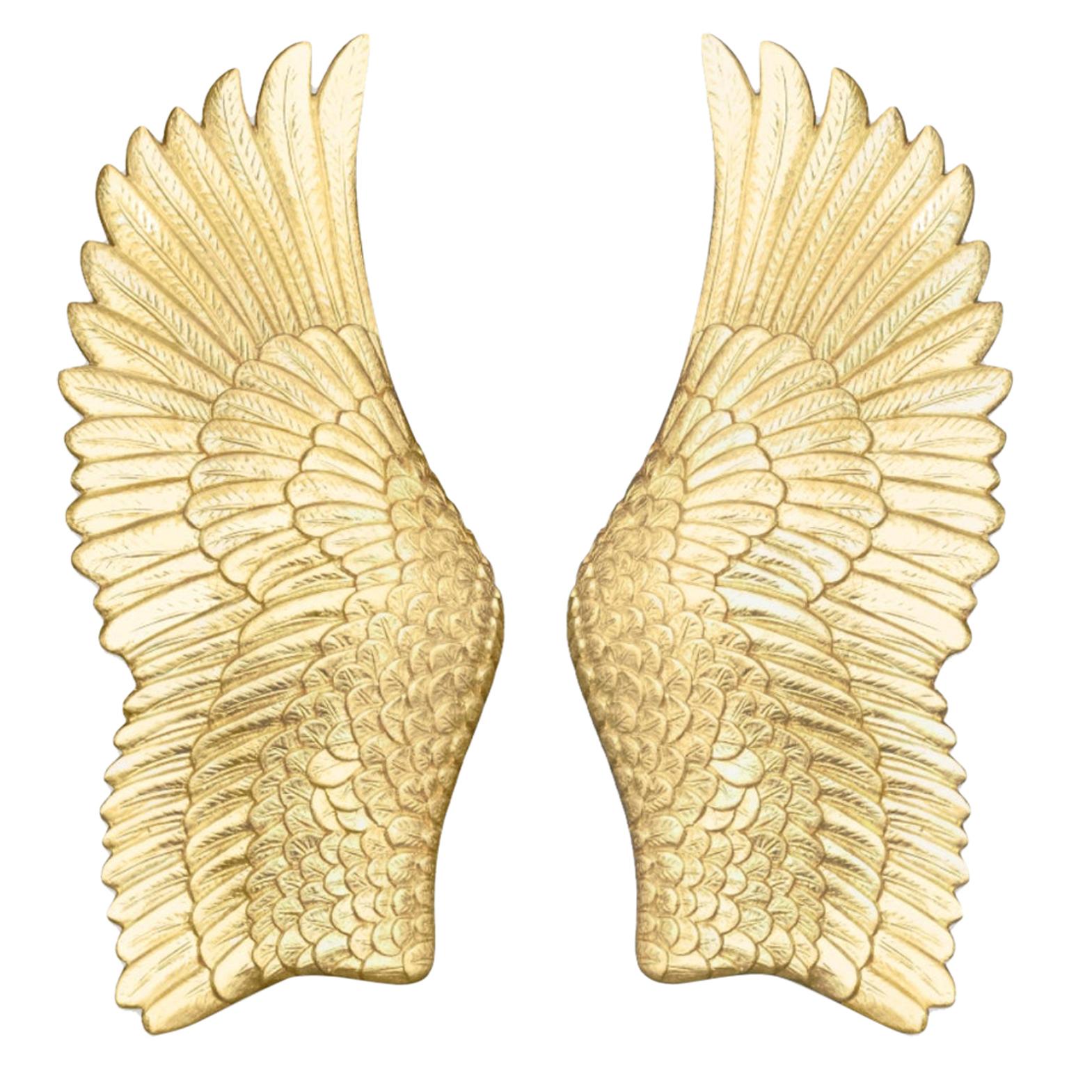 Pluma Sconce in Gold Leaf For Sale