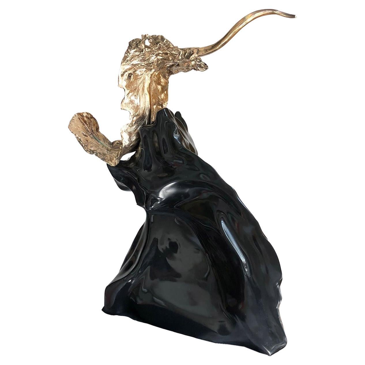 Sculpture noire Pluma Solis