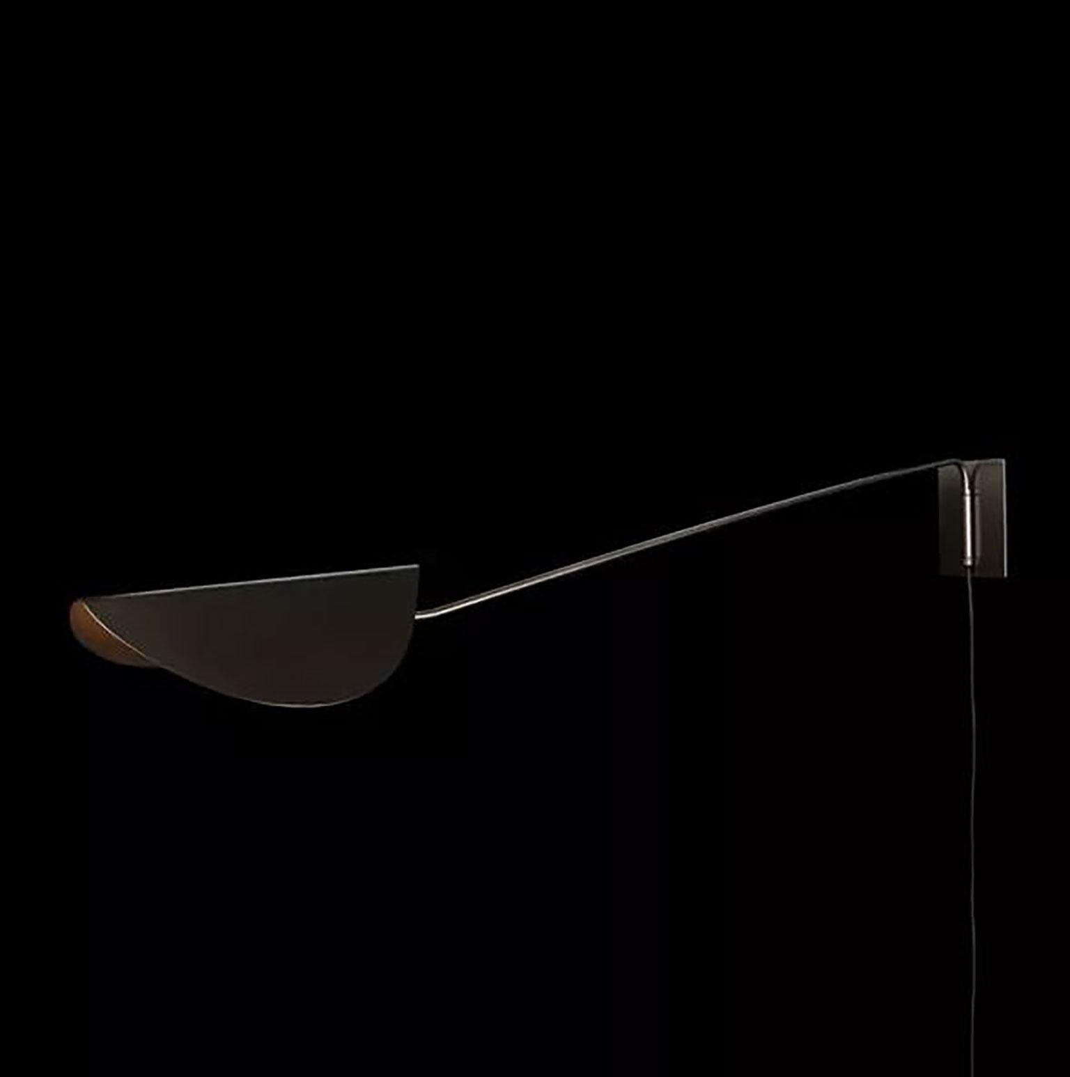 Plume Anodic Bronze Wall Lamp by Christophe Pillet for Oluce In New Condition For Sale In Brooklyn, NY