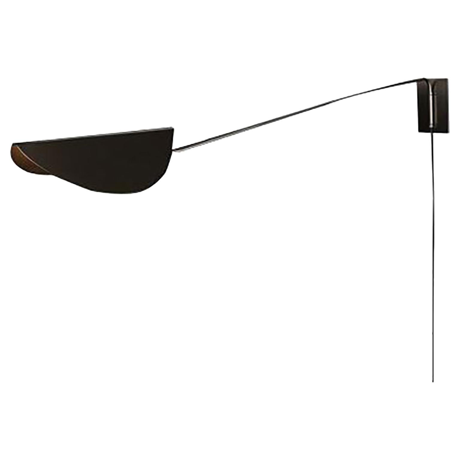 Plume Anodic Bronze Wall Lamp by Christophe Pillet for Oluce For Sale