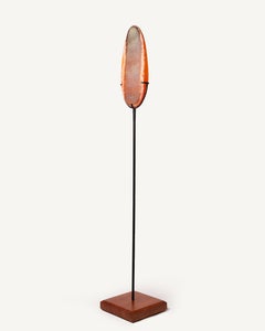 Minimalist Plume Blown Glass Sculpture by Xavier Le Normand, France