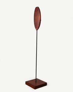 Minimalist Plume Blown Glass Sculpture by Xavier Le Normand, France