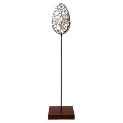 Minimalist Plume Blown Glass Sculpture by Xavier Le Normand, France