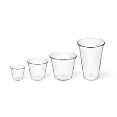 Plume Set Of Four Cocktail Glass in Mouth Blown Glass Designed by Aldo Cibic
