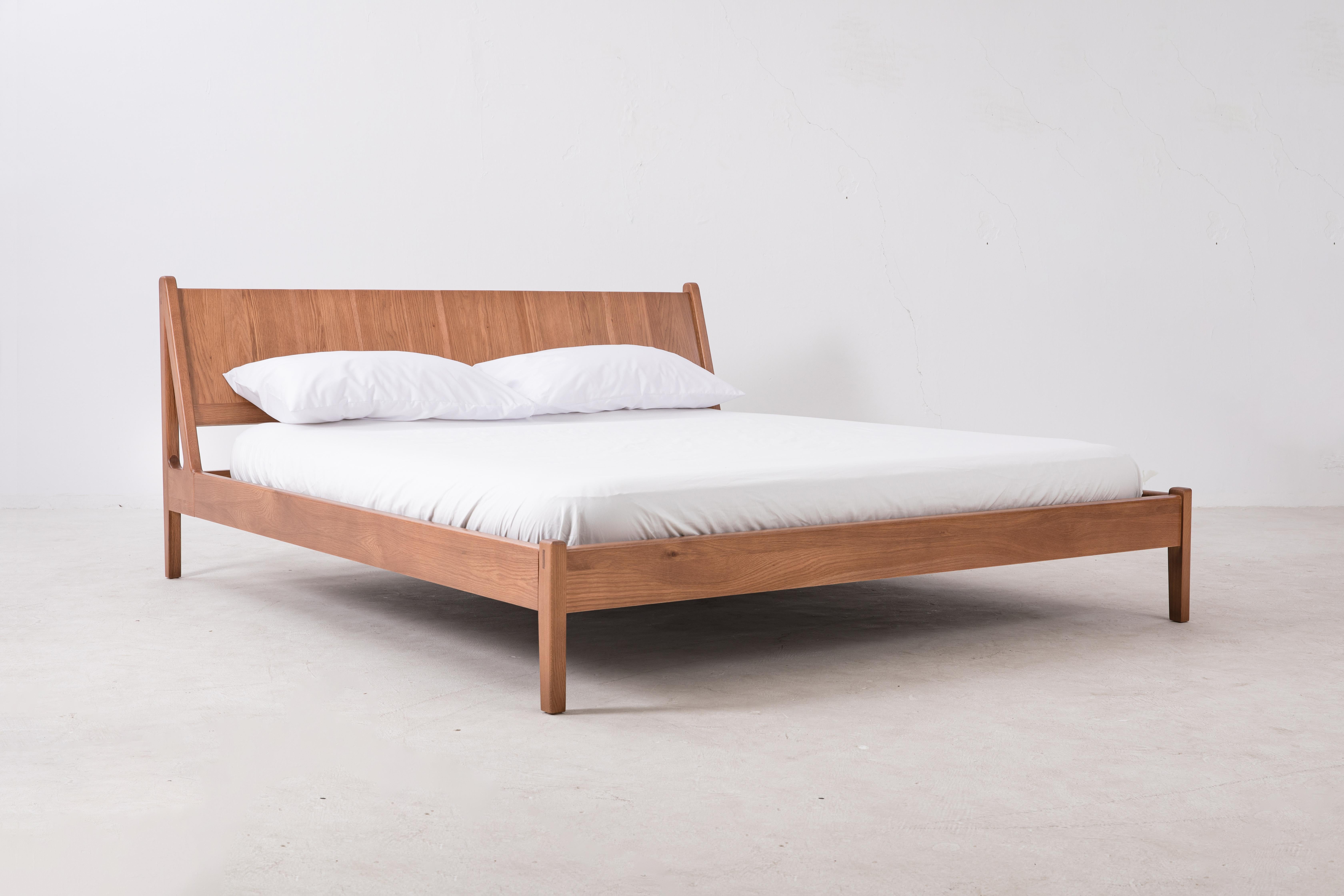 Sun at six is a contemporary furniture design studio working with traditional Chinese joinery masters to handcraft our pieces using traditional joinery. The wide paneled plume bed is modeled after our plume chair. The plume bed is both simple and