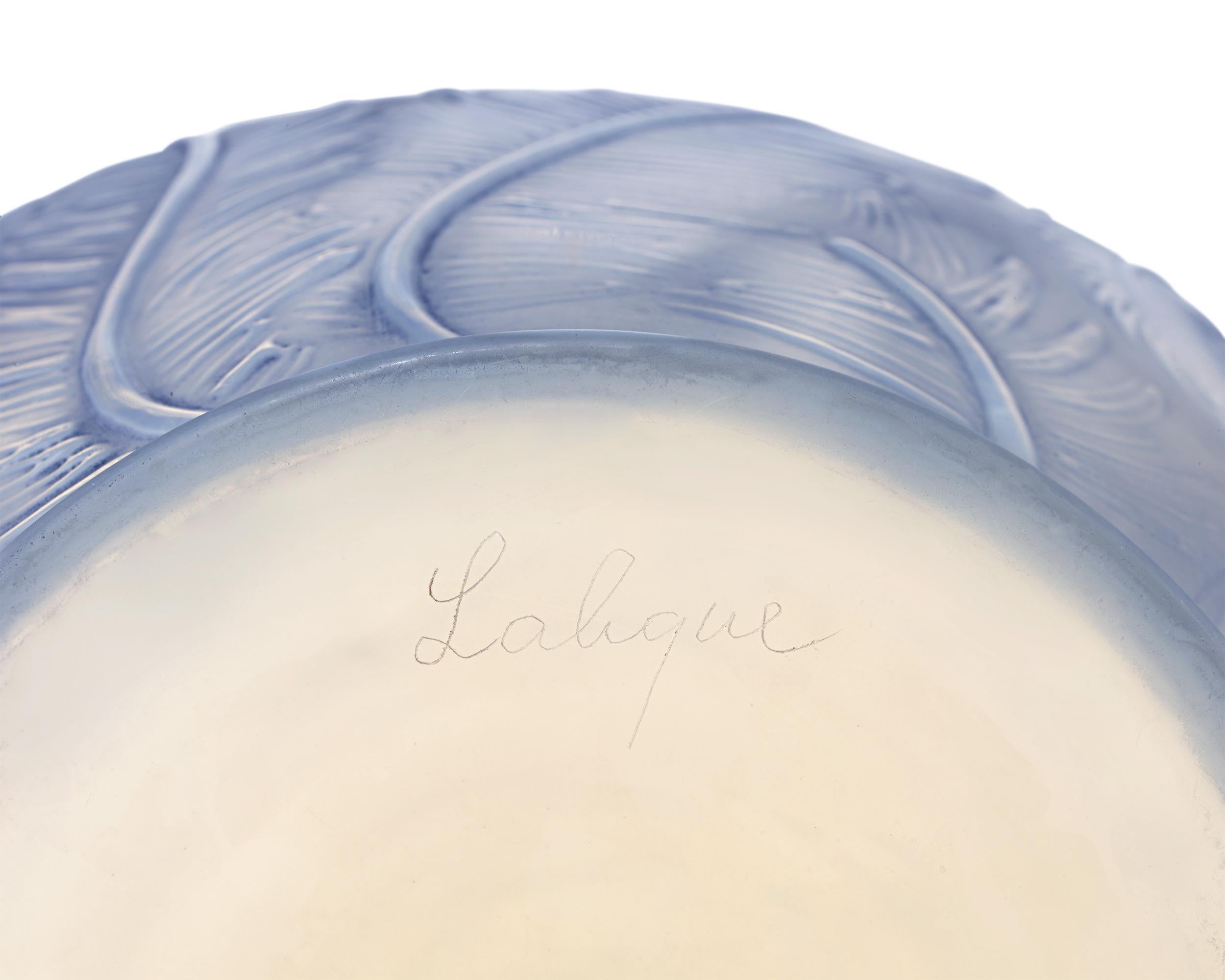 Art Deco Plumes Glass Vase by René Lalique