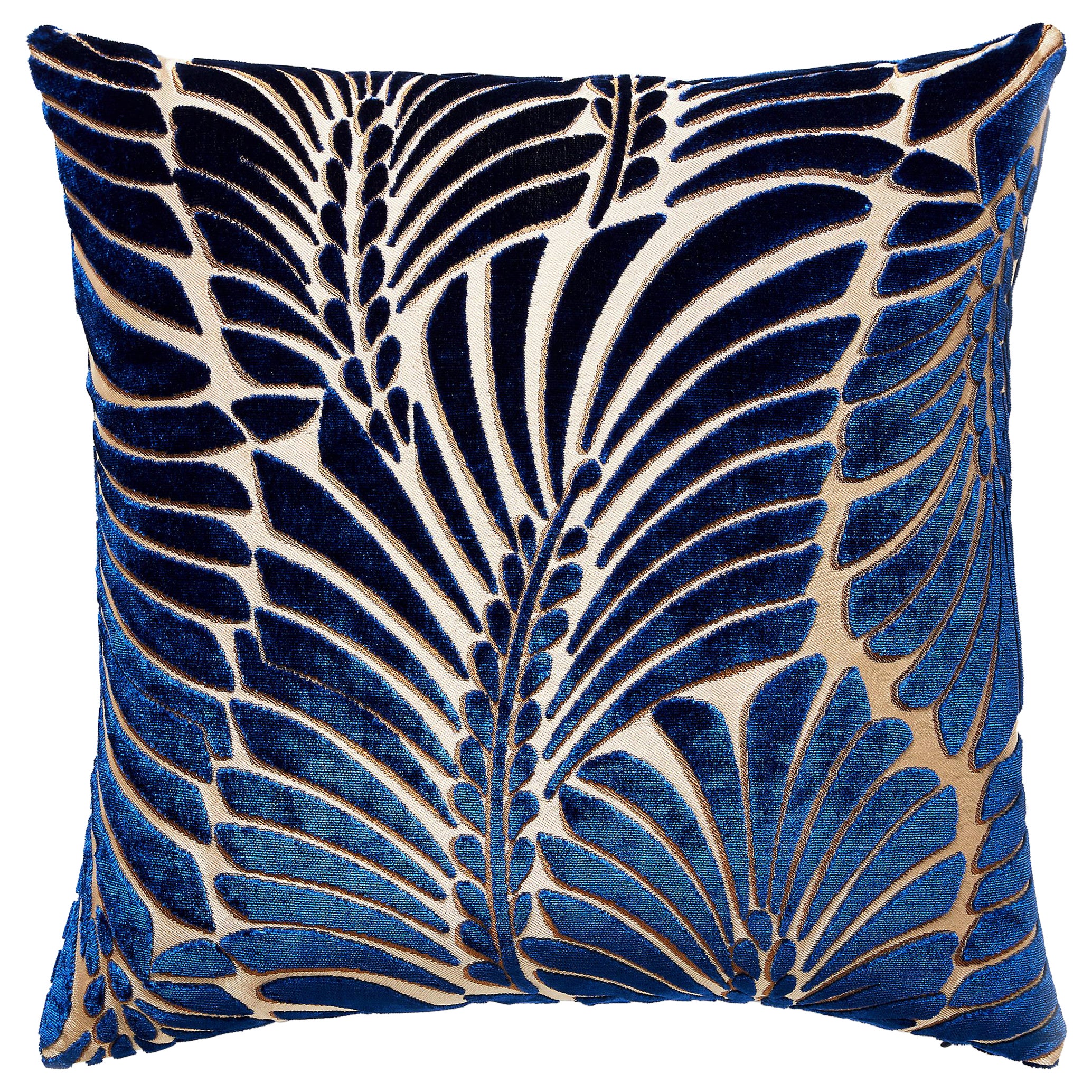 Plumes Silk Velvet Pillow