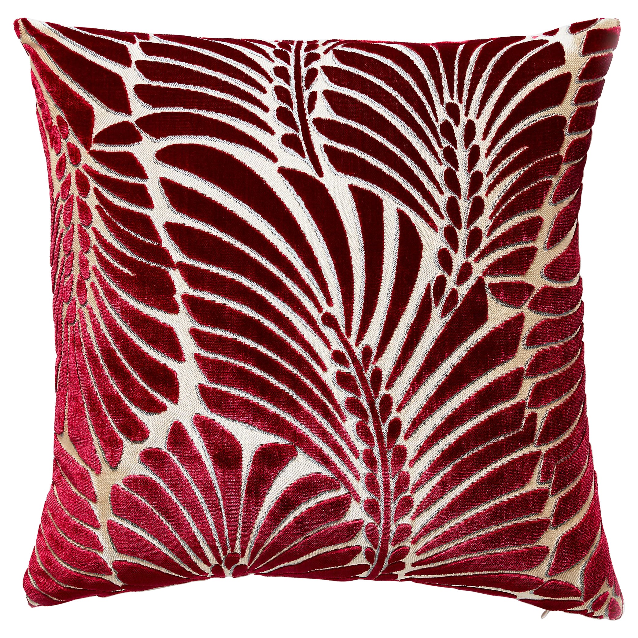 Plumes Silk Velvet Pillow