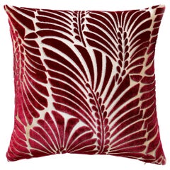 Oreiller en velours de soie Plumes