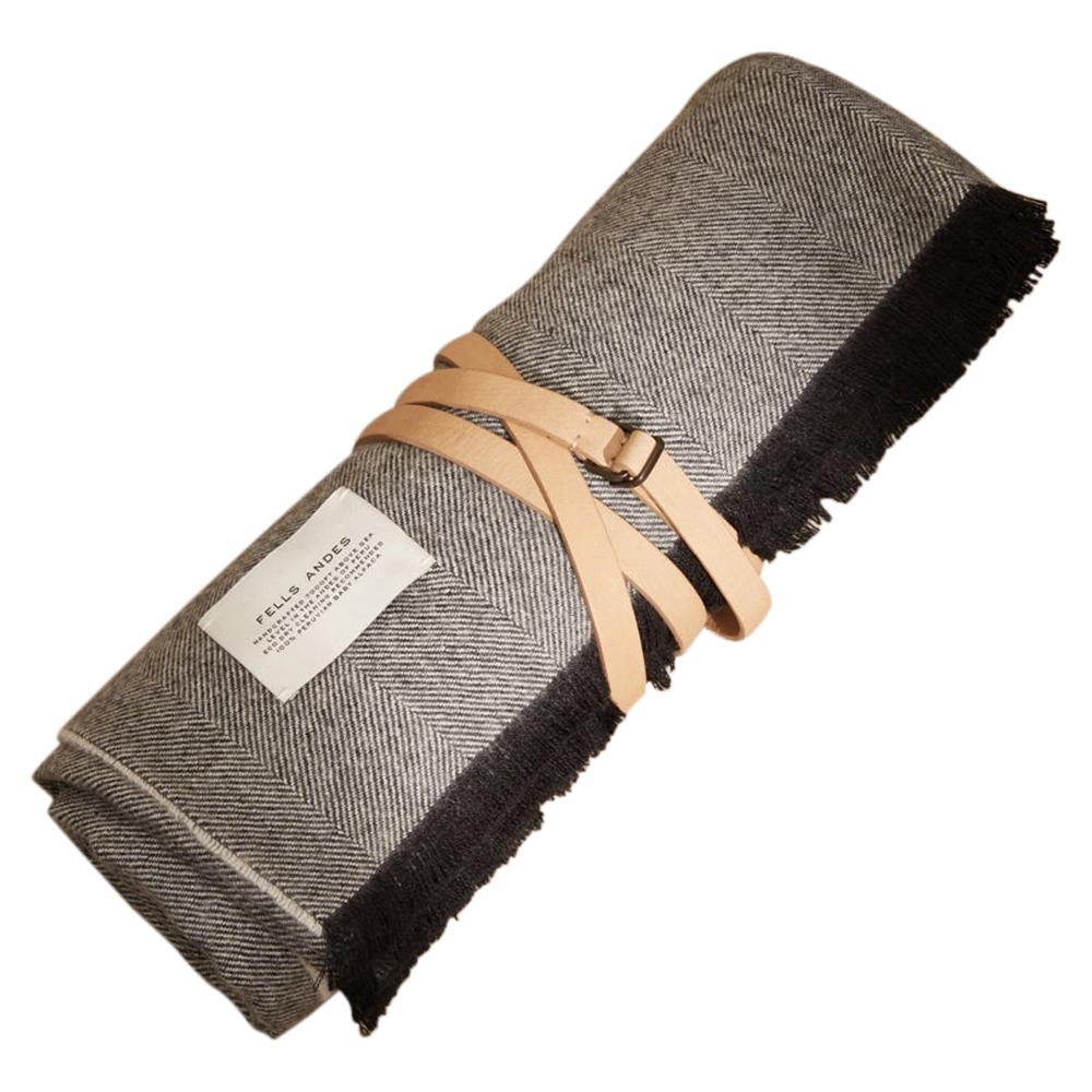 Handmade 100 Peruvian Baby Alpaca Sill Throw Herringbone by Fells