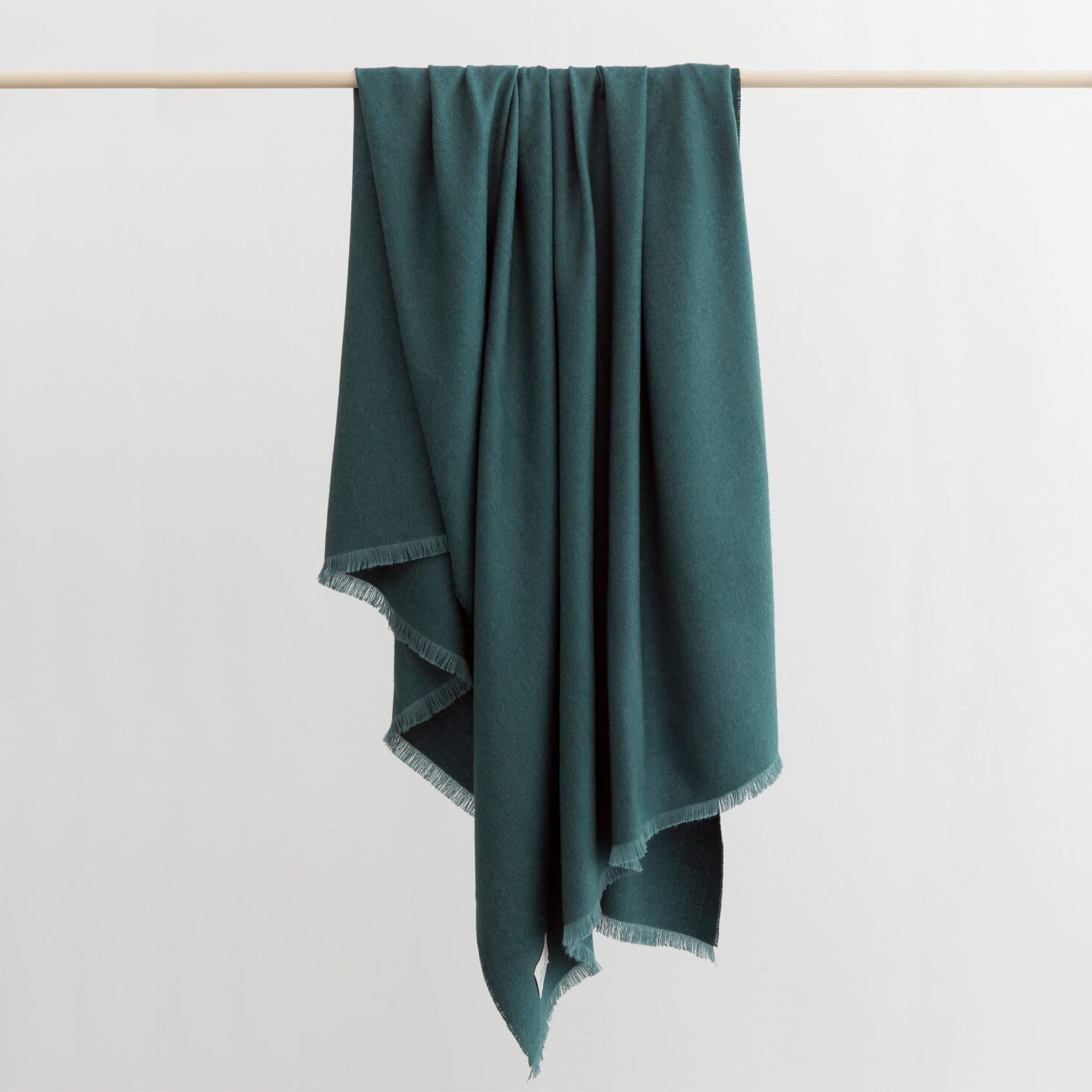 Plumma Throw, Forest Green 100% Baby Alpaca by Fells Andes 3