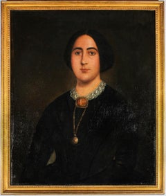 Plummer - 1849 Oil, Lady In Mourning