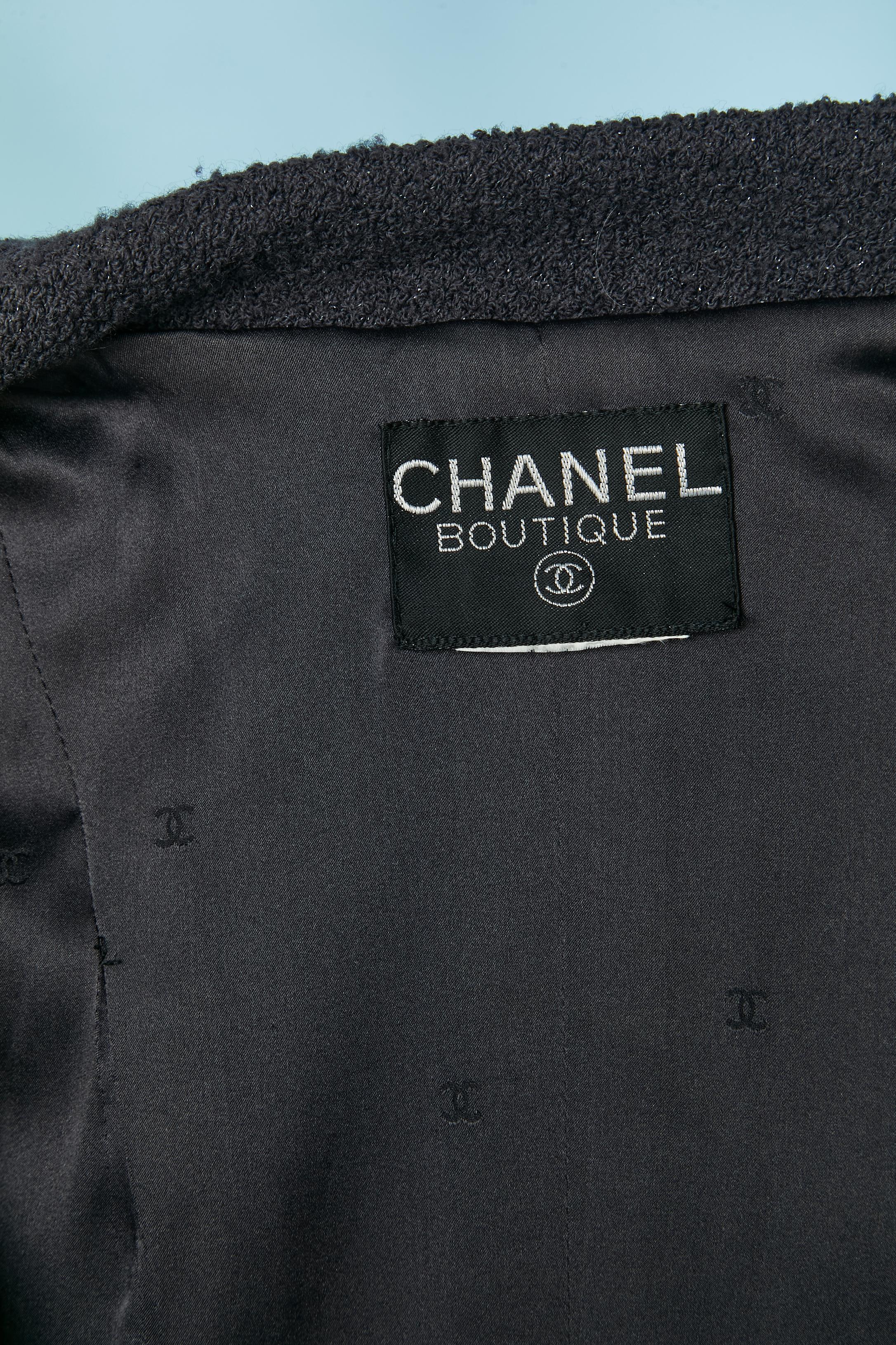 Giacca monopetto in tweed color prugna Chanel FW 95/96 in vendita 5