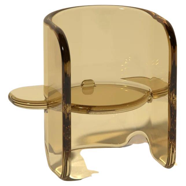 Silla Plump de Citrino, resina de poliuretano translúcida, por Ian Cochran