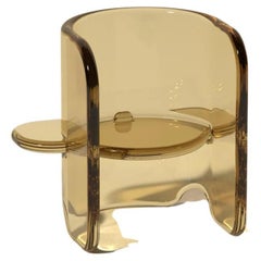 Silla Plump de Citrino, resina de poliuretano translúcida, por Ian Cochran
