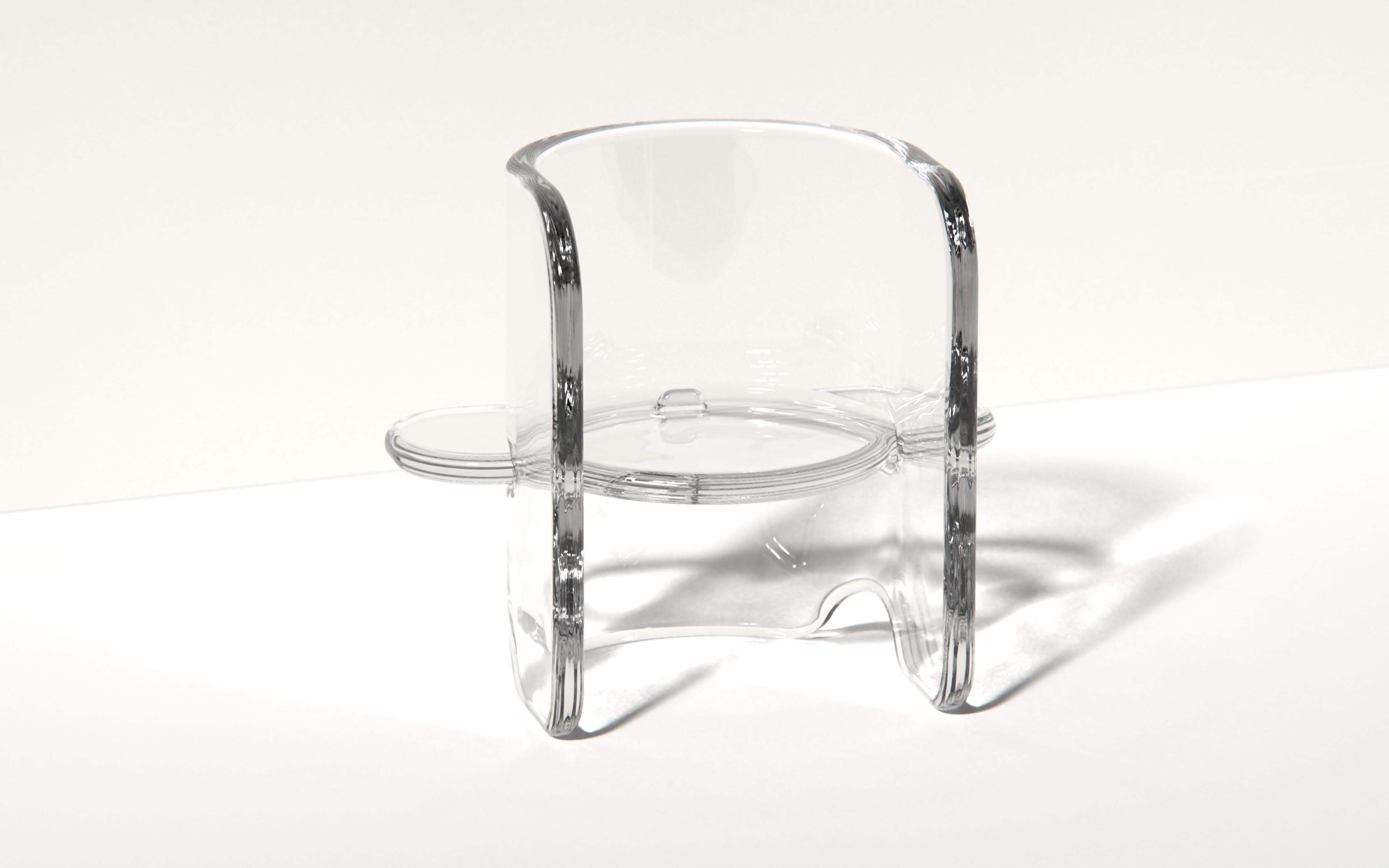 Plump Chair aus kristallklarem, transluzentem Polyurethanharz, von Ian Cochran im Angebot 1