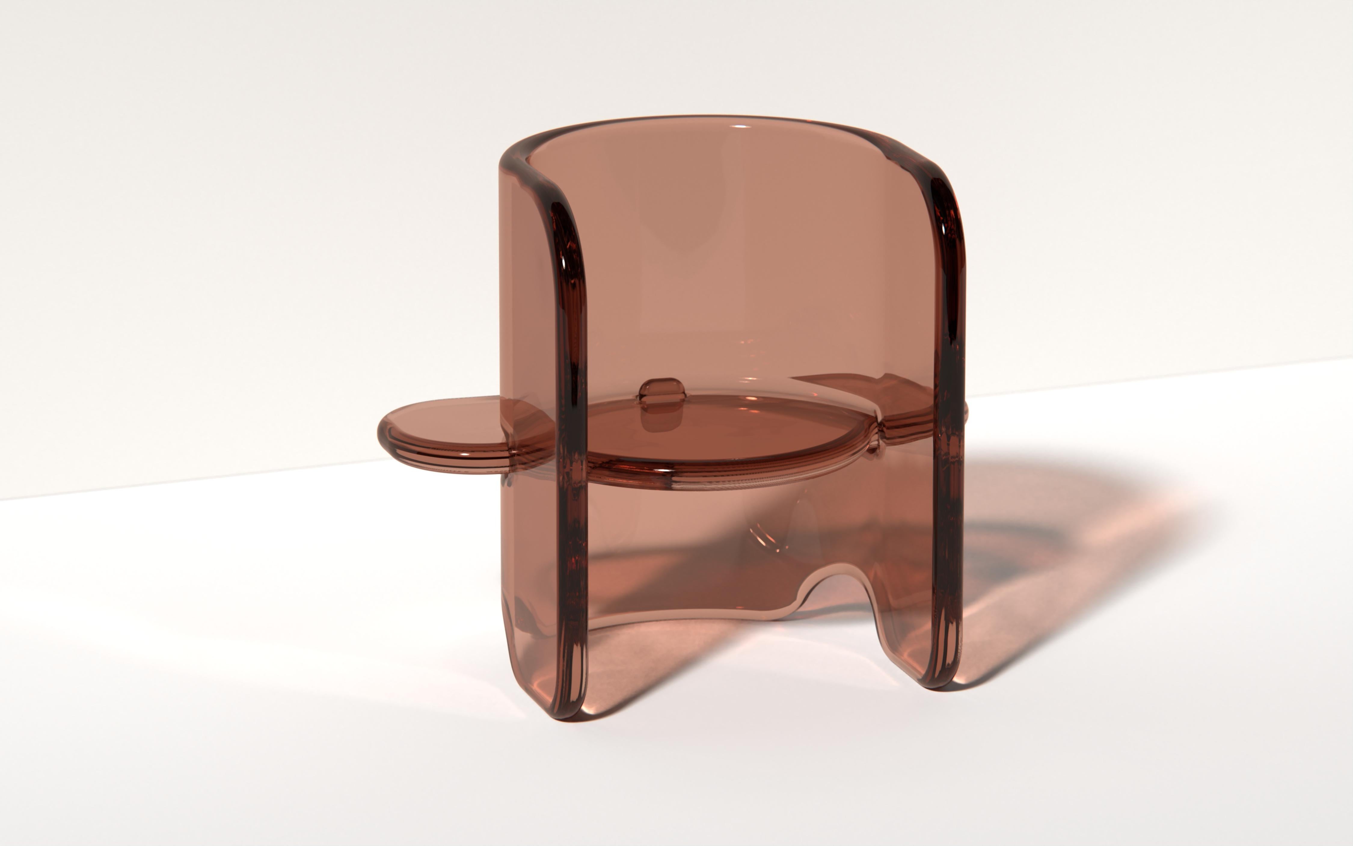 Silla Plump en Océano, resina de poliuretano translúcida, de Ian Cochran en venta 2