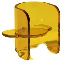Plump Chair in Topasgelb, transluzentes Polyurethanharz, von Ian Cochran