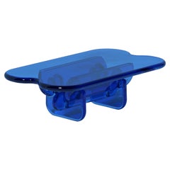 Plump Coffee Table in Bold Blue, Polyurethane Resin, by Ian Cochran