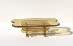 Contemporary Plump Coffee Table in Citrine, Polyurethane Resin, by Ian Cochran