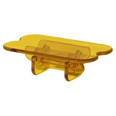 Plump Coffee Table in Topaz Yellow, Polyurethane Resin, by Ian Cochran