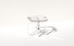 Contemporary Plump End Table in Honeydew, Translucent Resin, by Ian Cochran