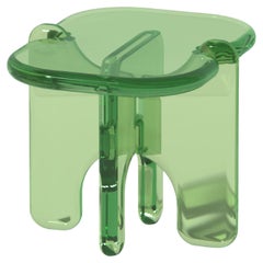 Table d'appoint Plump en Honeydew, résine translucide, par Ian Cochran