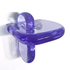 Plump Mini Shelf in Lavender, Translucent Polyurethane Resin, by Ian Cochran