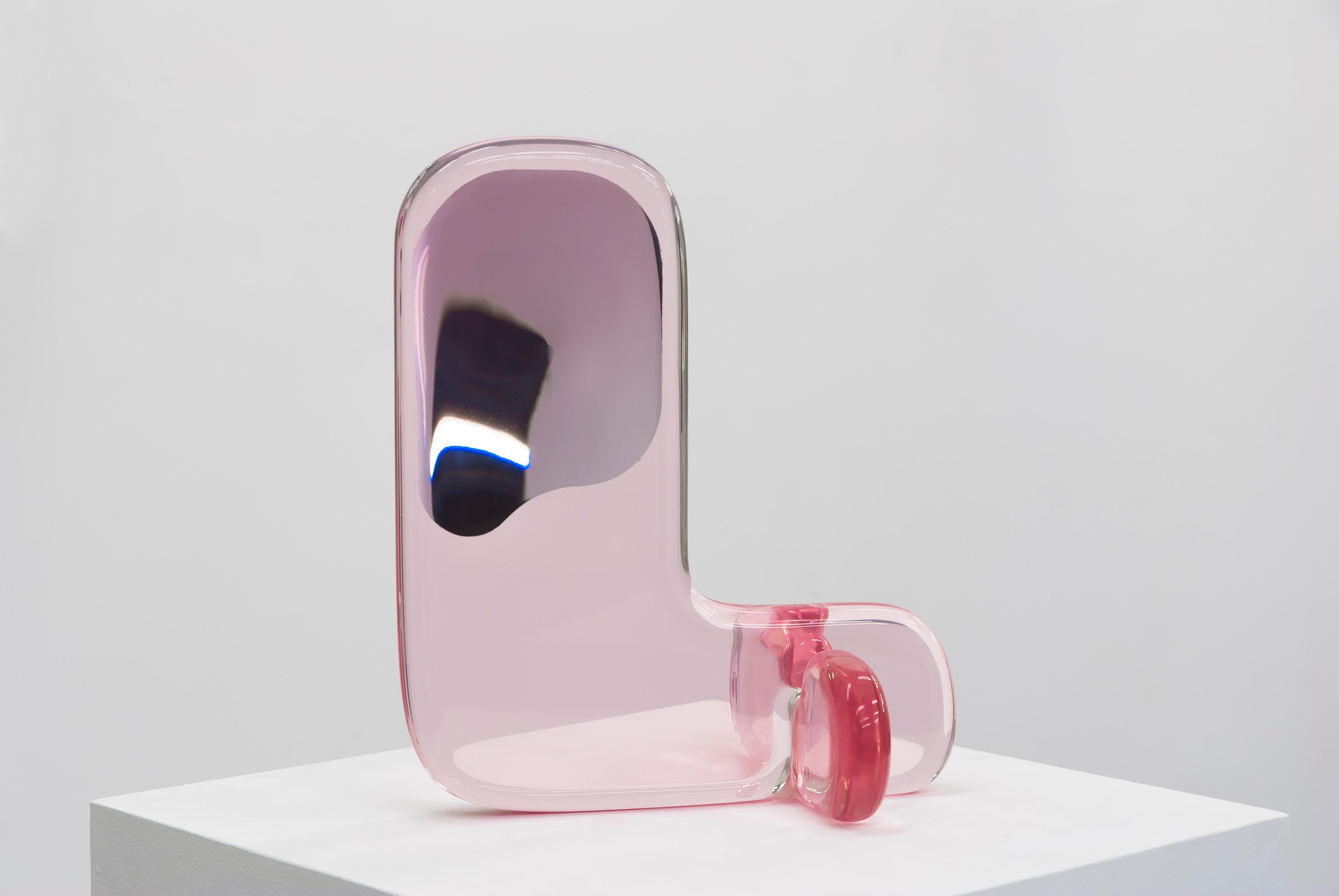 American Plump Resin Mirror in Cute Pink by Ian Alistair Cochran