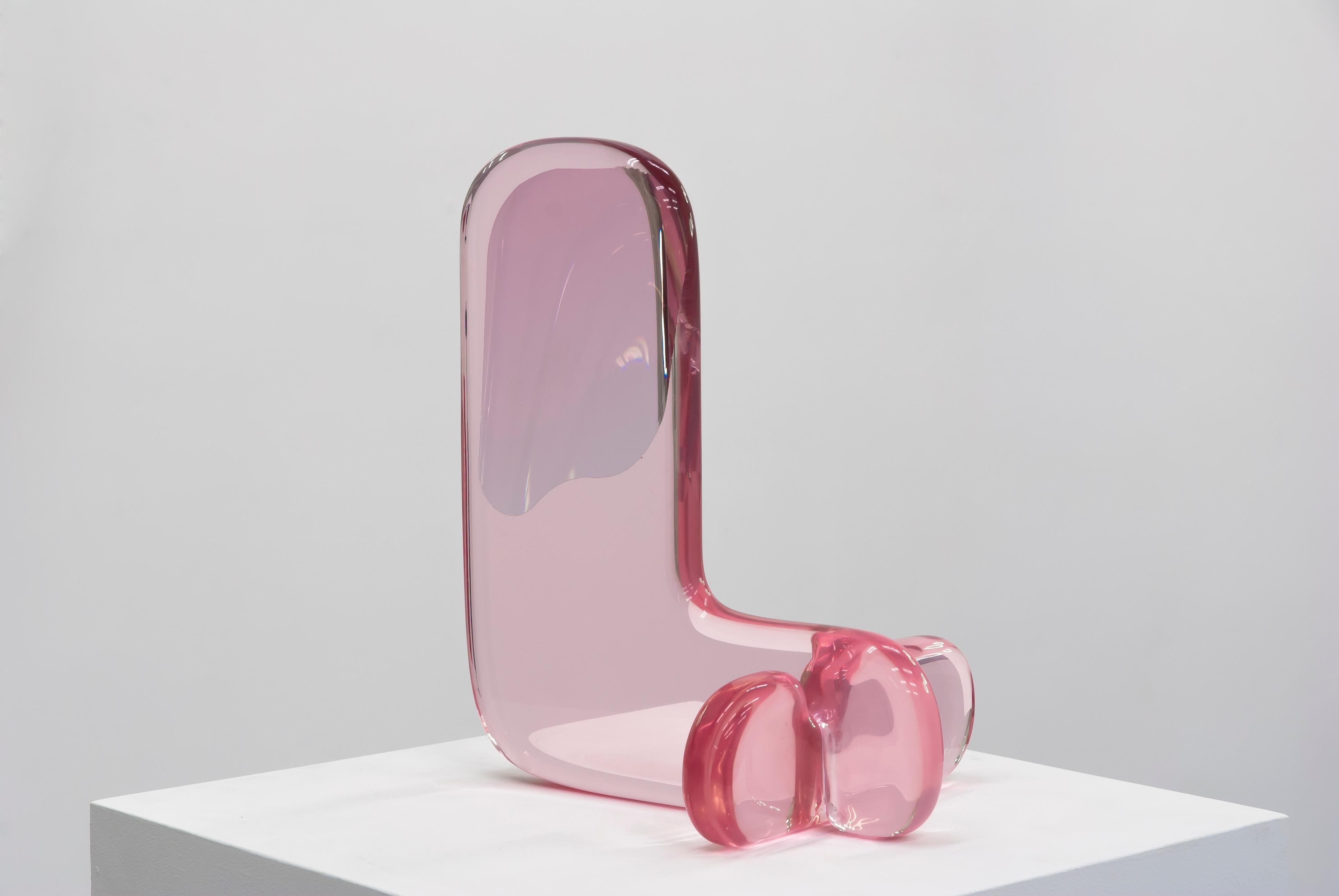 Plump Resin Mirror in Cute Pink by Ian Alistair Cochran In New Condition In Brooklyn, NY