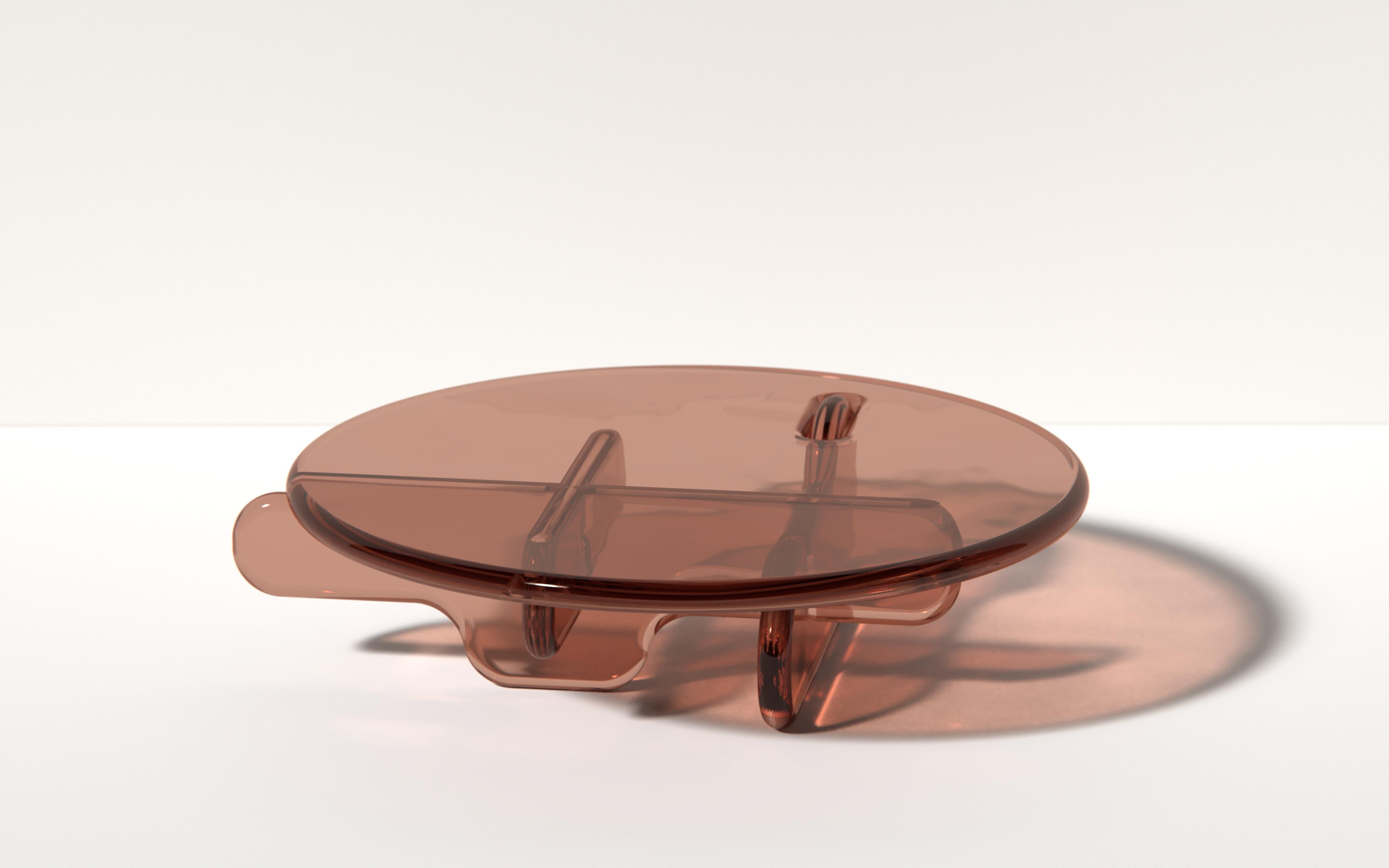 Table basse ronde Plump en résine de polyuréthane translucide Penny par Ian Cochran Neuf - En vente à New York, NY