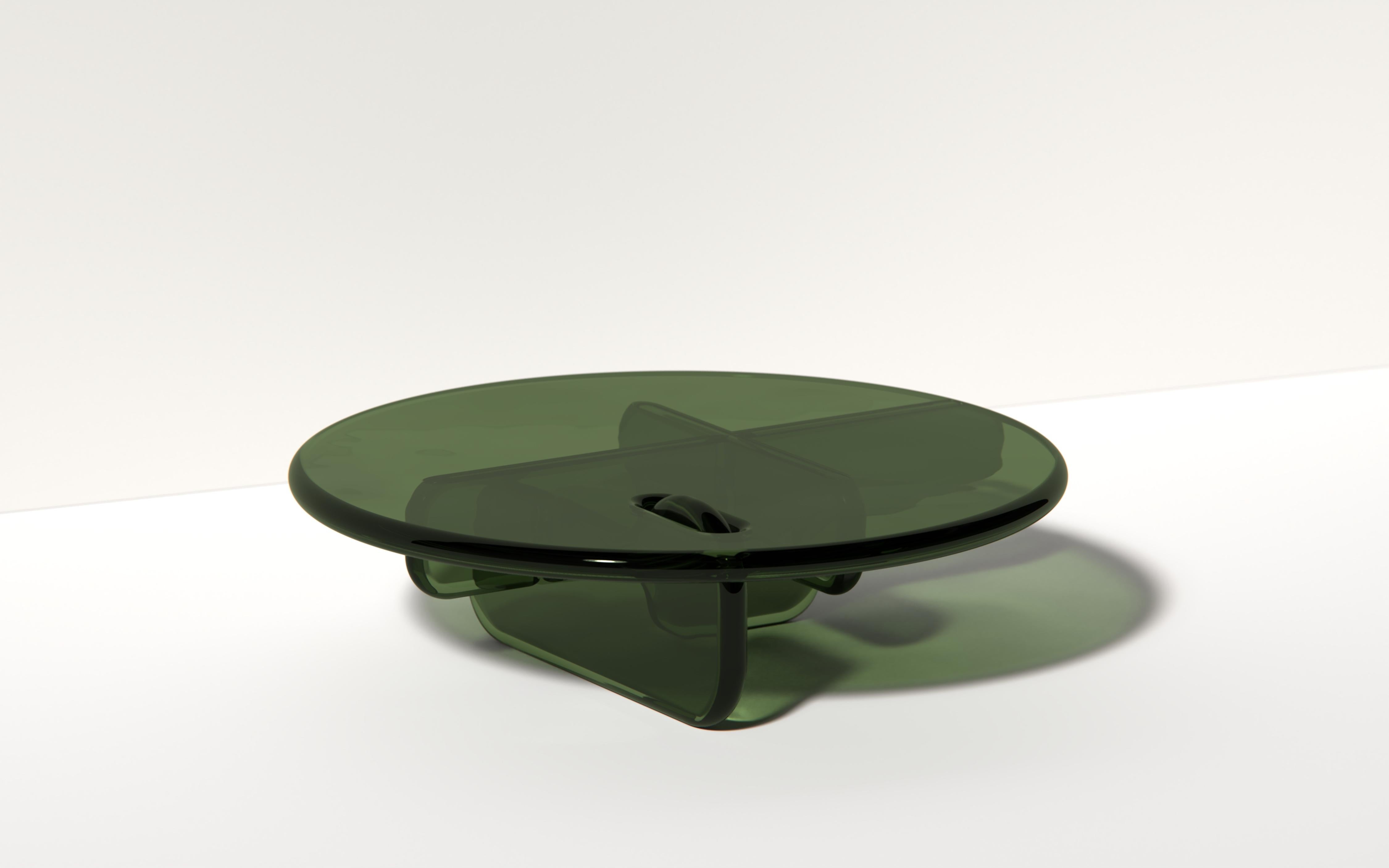 XXIe siècle et contemporain Table basse ronde Plump en résine de polyuréthane translucide Penny par Ian Cochran en vente