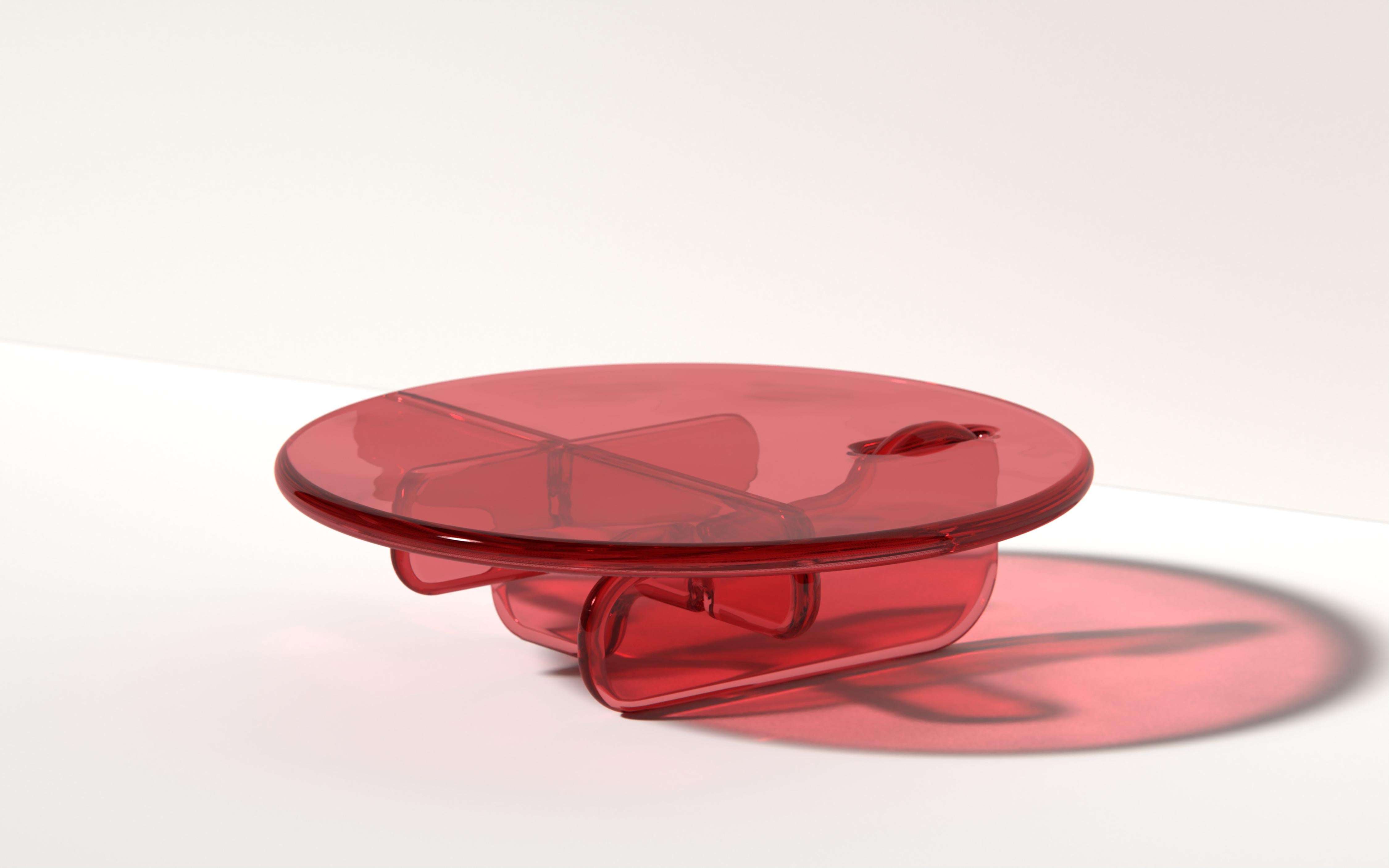 Table basse ronde Plump en résine de polyuréthane translucide Penny par Ian Cochran en vente 1