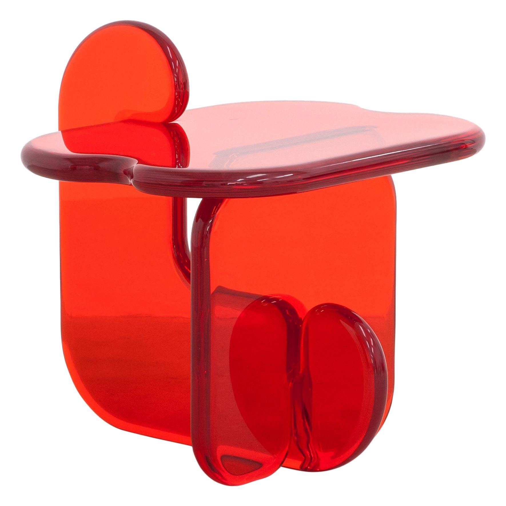 Plump resin side table in Amaro Orange by Ian Alistair Cochran