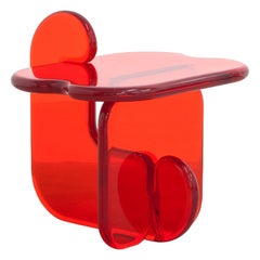 Plump resin side table in Amaro Orange by Ian Alistair Cochran