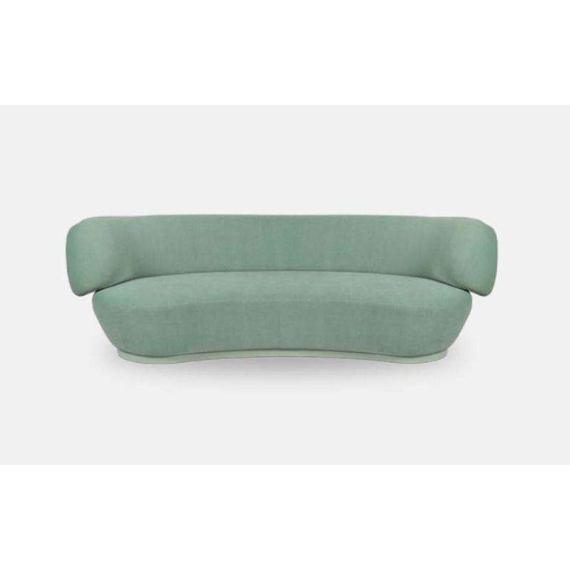 Plump sofa, gentle 933 by Royal Stranger
Dimensions: W300 x D100 x H92 cm
Materials: upholstery gentle 933
Base Light green lacquered with matte finish

Inspired by the merchant marine and the Portuguese Discoveries, the Afonso Sofa is born