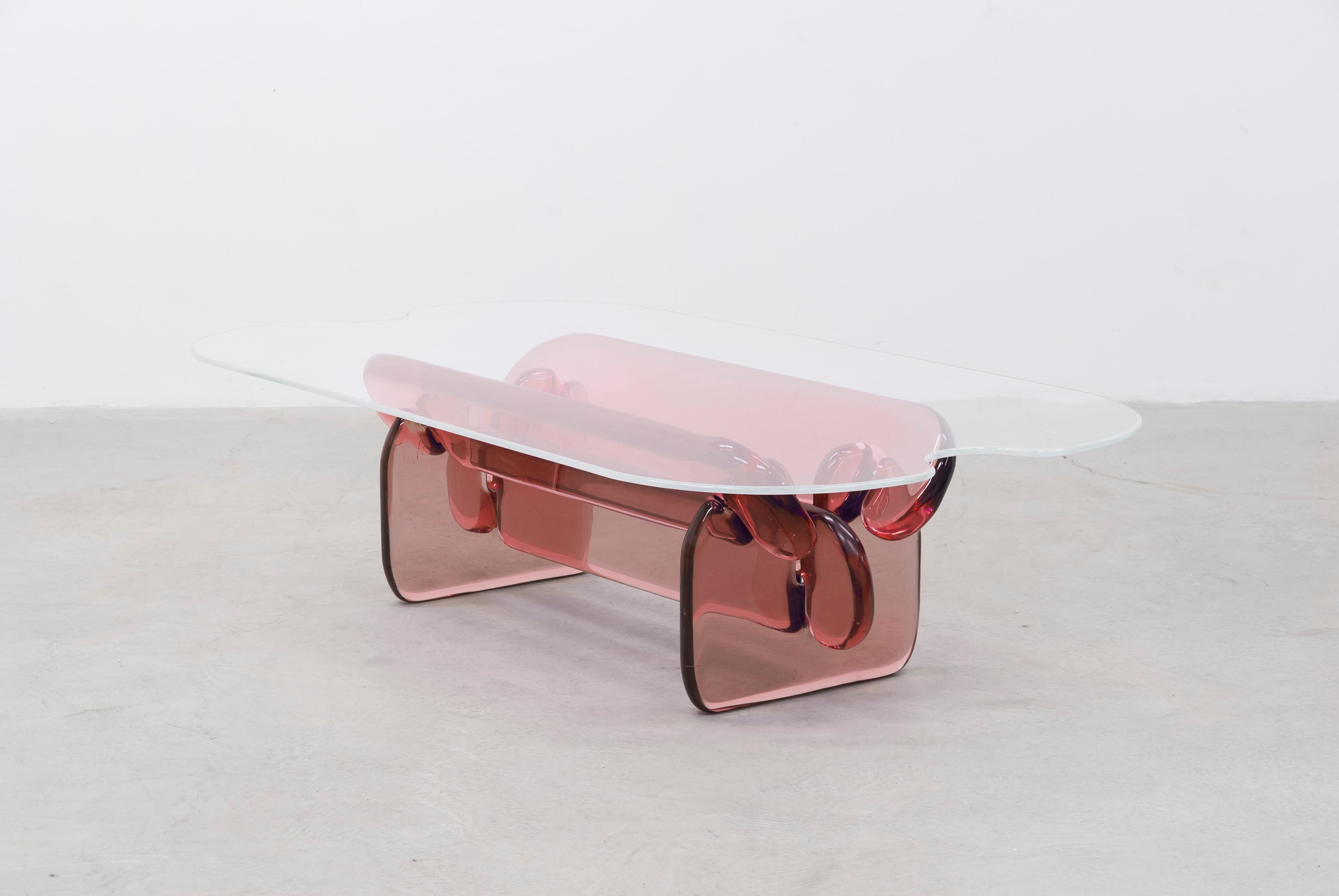 Contemporary Plump resin table in Hard Candy Purple by Ian Alistair Cochran